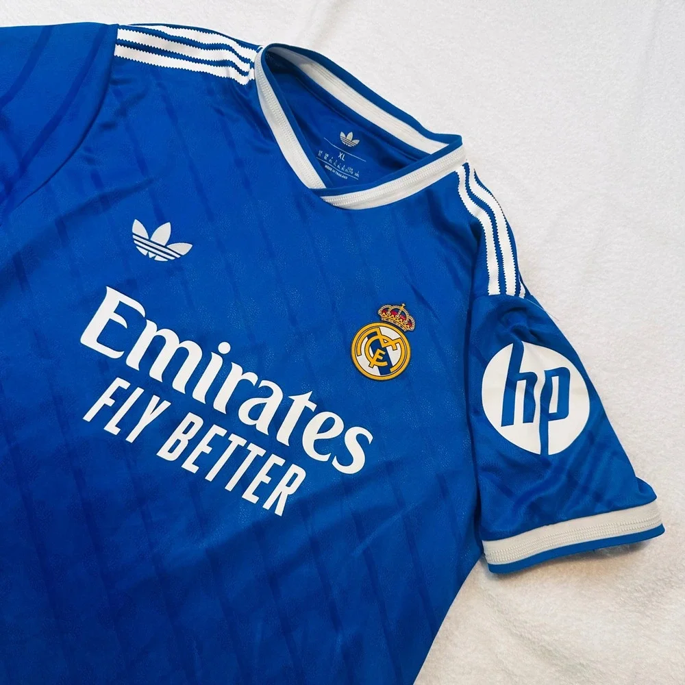Adidas Real Madrid 2024-25 Away Jersey Mens XL Blue Toni Kroos 8 Soccer Shirt